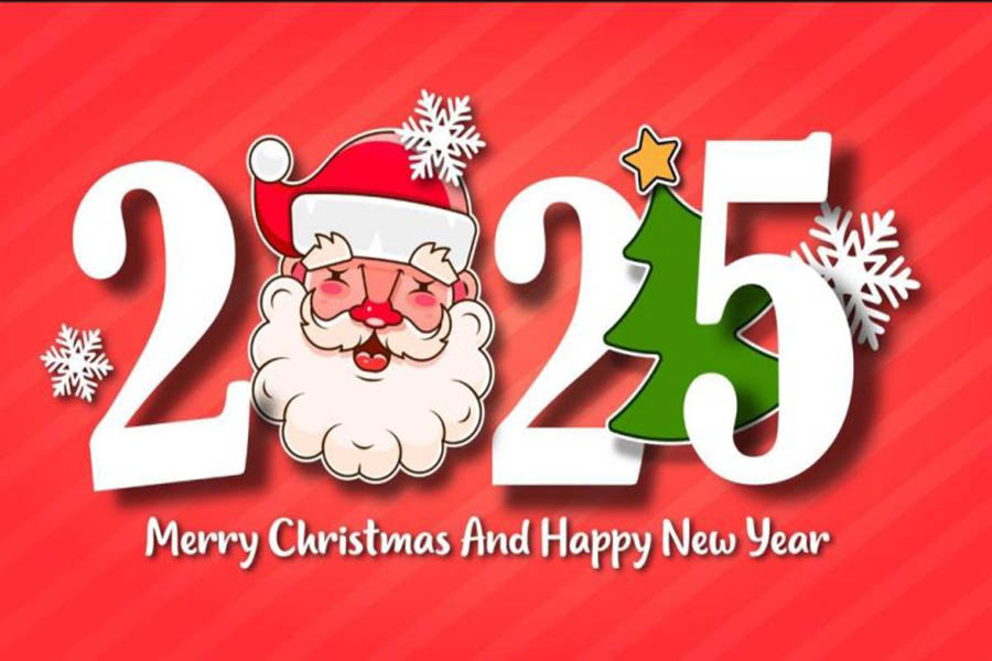 สุขสันต์วันคริสต์มาสและสวัสดีปีใหม่ 2025